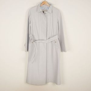 Save The Duck Gray Long Pro Tech Trench Rain Jacket Women Sz 0 / XS Missing hood